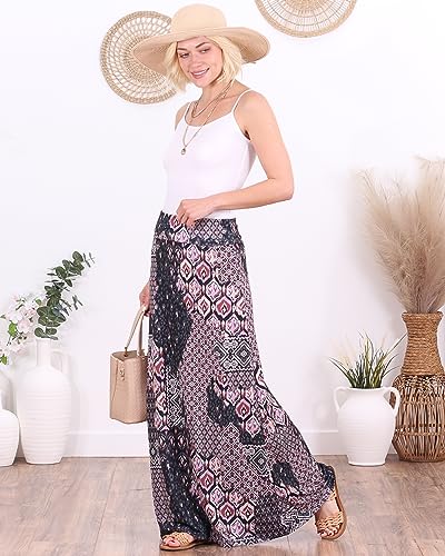Image of Popana Long Maxi Skirt for Women, Flowy Long Skirts for Women | High Waisted Soft Trendy Rayon, Sundress Convertible Skirt, Long Length Bodycon Maxi Skirt, Petite and Plus Size