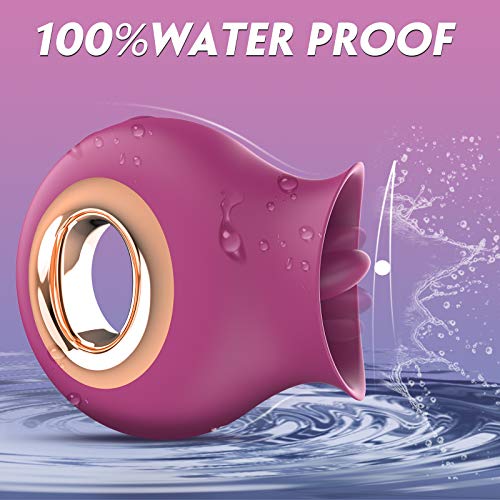 Phanxy Adult Toys Rose Clitoral Vibrator, Tongue Licking Toy Vibrator With 9 Modes, Rechargeable & Waterproof Adult Sex Toys For Women Couples(Adults Only) #TOP4