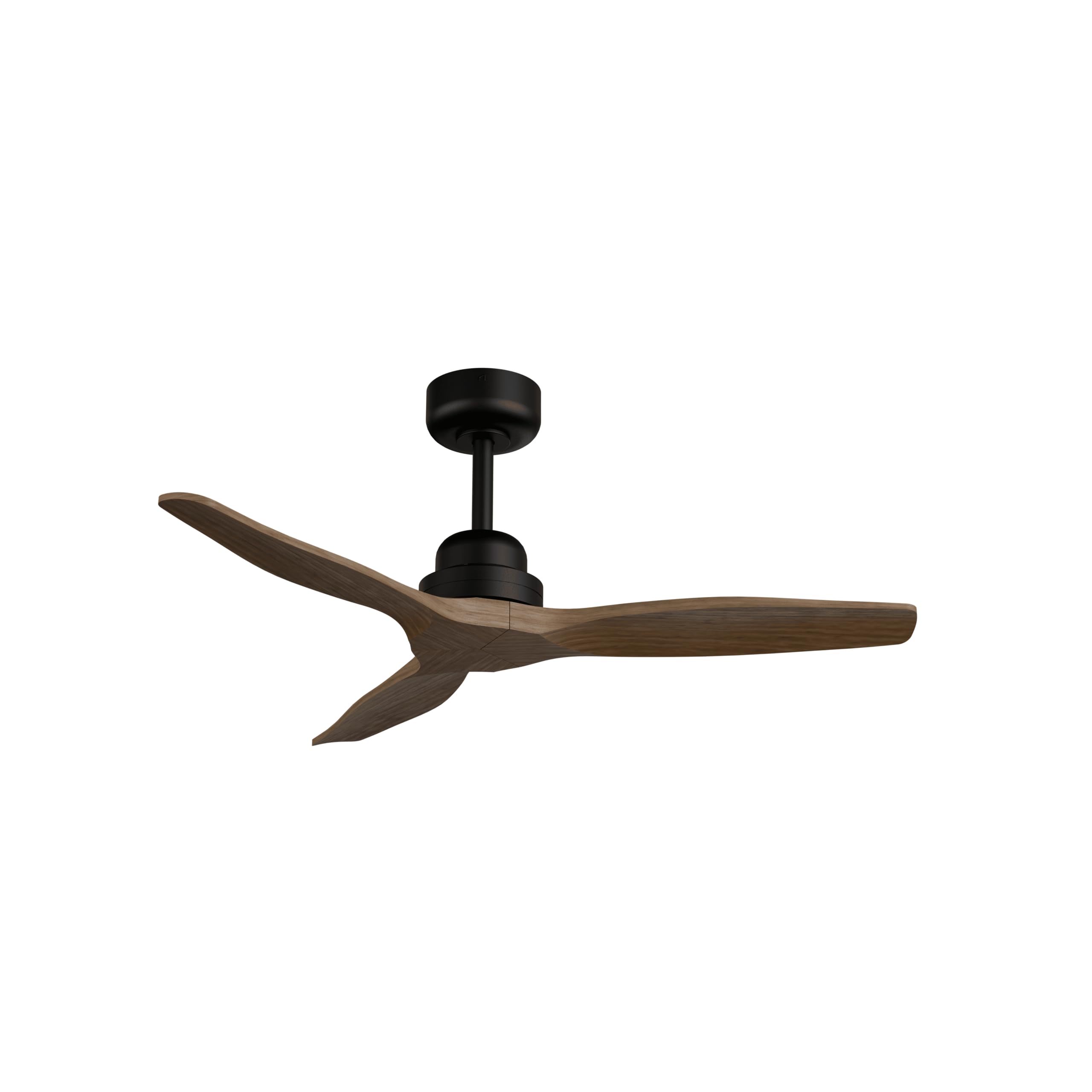 Sulion - Ventilador de Techo con Motor DC Silencioso 107cm- Bajo Consumo 26W - Aspas de Madera Maciza para Exterior IP44 e Interior - Mando a Distancia Incluido - Negro Madera Oscura