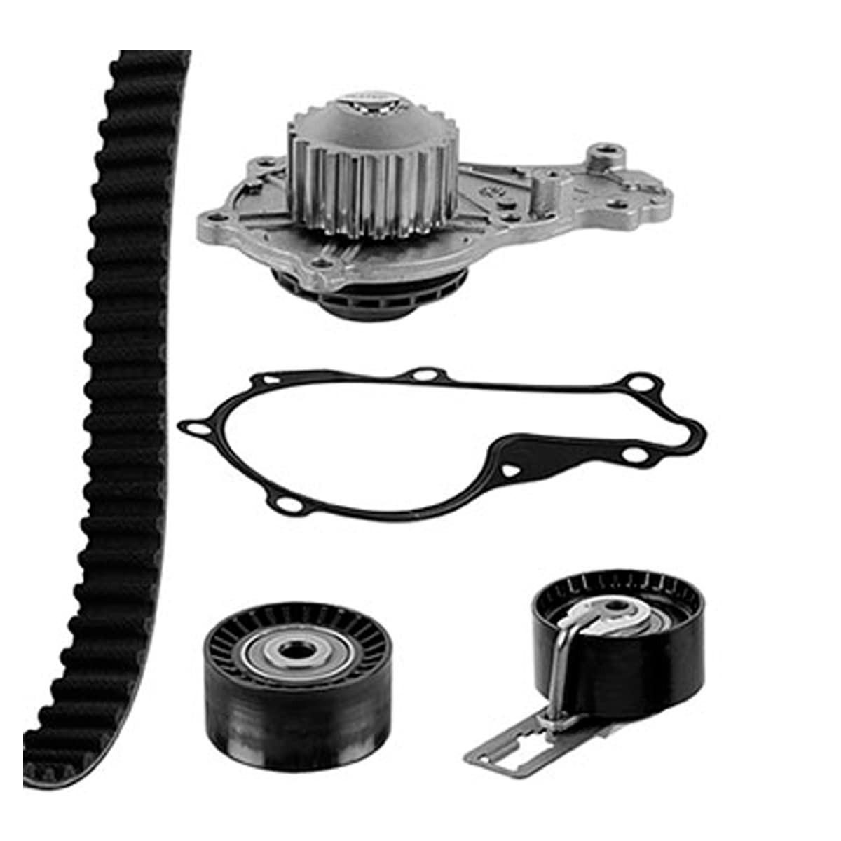 metelligroup 30-0859-2 Kit distribuzione con pompa acqua, composto da galoppino, Cinghia di distribuzione e tenditore, Pezzo di Ricambio per Auto, Ricambio automobile