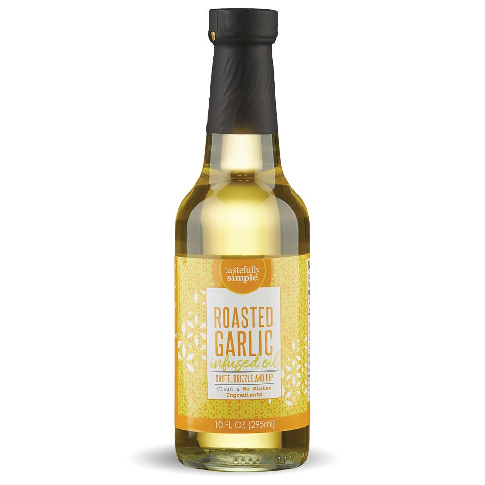 Tastefully Simple Roasted Garlic Infused Oil, 10 Ounce