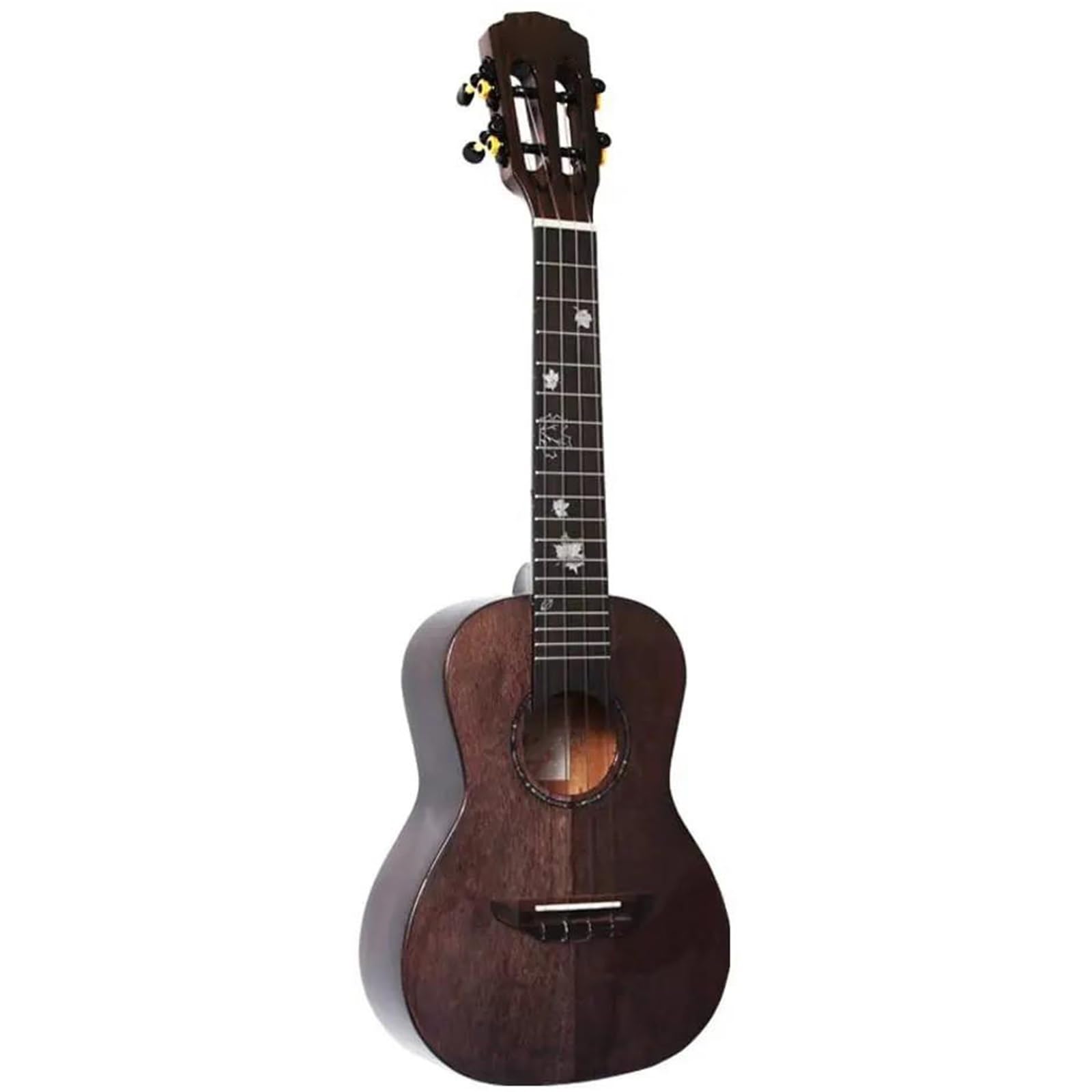 Ukulele Instrumenty Muzyczne Ukulele 23 Cale Lite Drewno Mahoniowe Połysk W Zestawie Pokrowiec Tuner Capo Pasek(B)