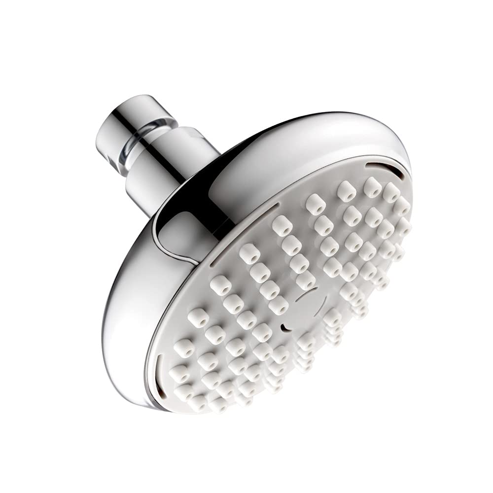 Shower Head Doccette, Soffione Doccia Fisso ad Alta Pressione con Getto Forte, Contro Alimentazione idrica a Bassa Pressione, Finitura cromata Lucida, Soffione Doccia Rotondo, Sfera in Gel Regolabile