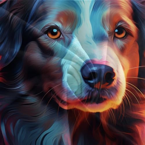 Parure de lit chien streaming housse de couette king 220x240cm - 7