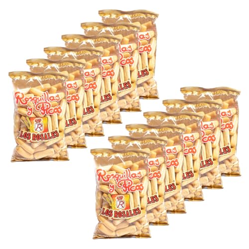 LOS ROSALES Picos Colines Gordos Caja 12 Bolsas de 200g, Picos de Panadería con AOVE
