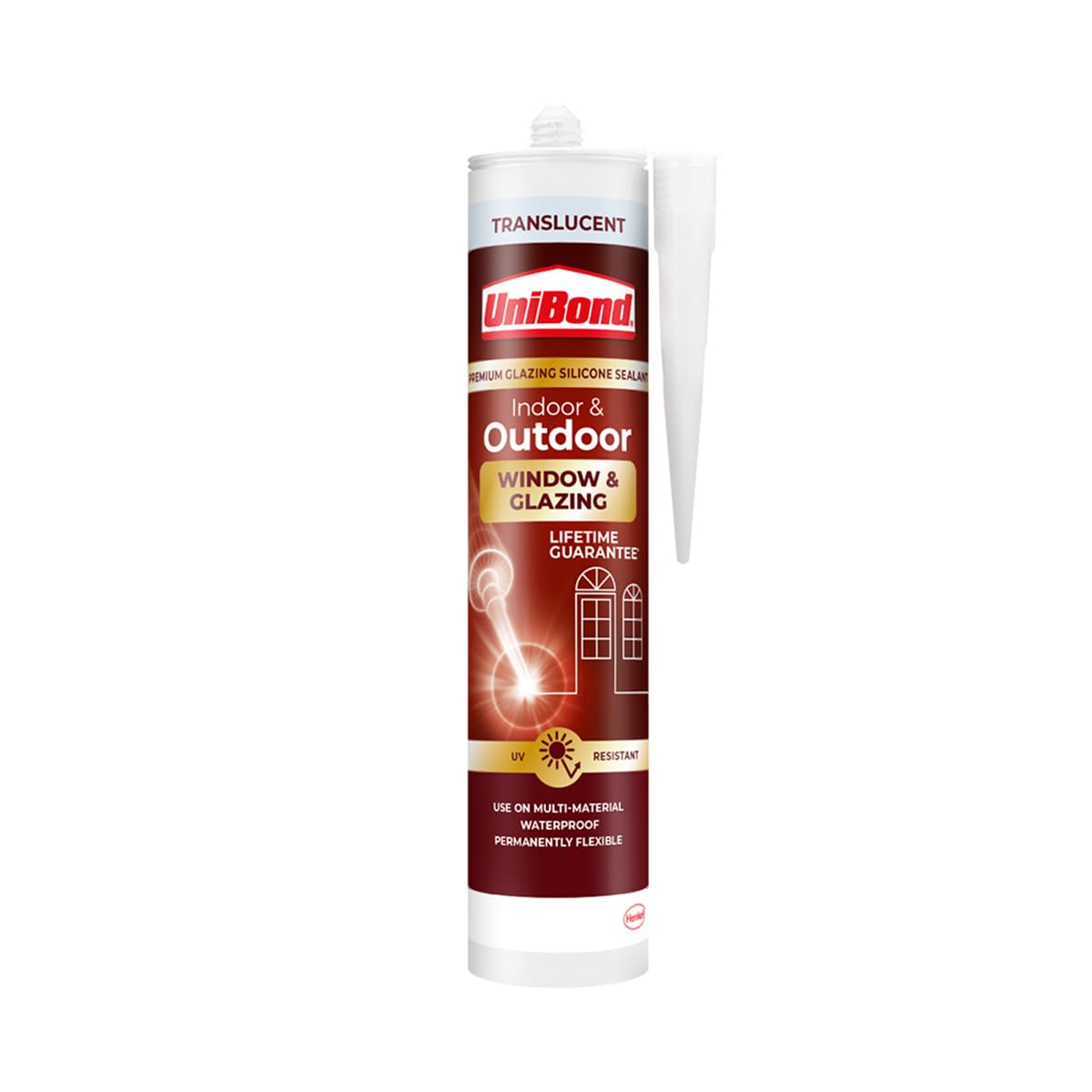 Unibond Perfect Finish Translucent Glazing Sealant, 300Ml