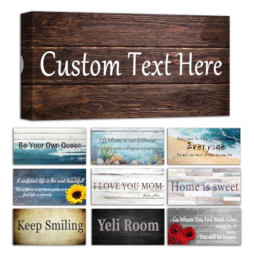 CHAOSETKEN Custom Text Sign Wall Art Personalized Family Quote Wall