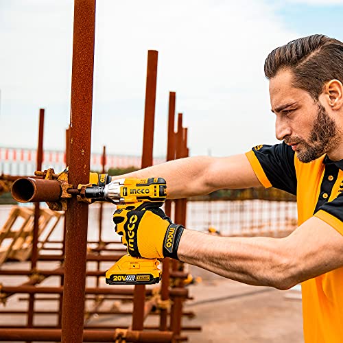 Ingco 20V Brushless Lithium-Ion Impact Wrench with 2Pcs 2.0Ah Batteries, 1Pcs Charger, 3Pcs Sockets, 1/2 Inch, 300NM CIWLI20013 2 Ingco 20V Brushless Lithium-Ion Impact Wrench with 2Pcs 2.0Ah Batteries, 1Pcs Charger, 3Pcs Sockets, 1/2 Inch, 300NM CIWLI20013 - Image 2