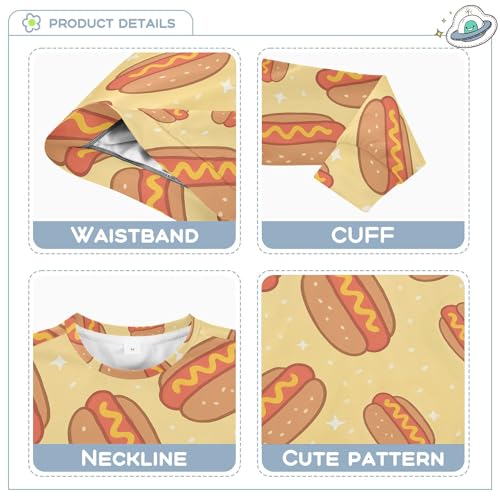 Wudan Hot Dog Bun Yellow Kids Boys Sweatshirts Hoodies Fleece Sweatshirt With Hoodie3