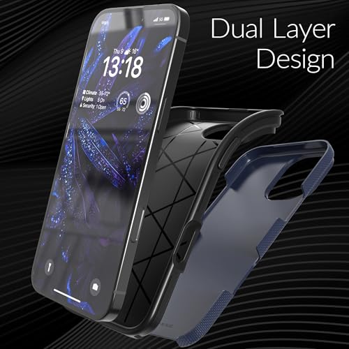 Image of Crave Dual Guard Compatible with iPhone 16 Plus Case, Compatible with MagSafe Shockproof Protection Dual Layer Case for Apple iPhone 16 Plus (6.7 inch) - Navy