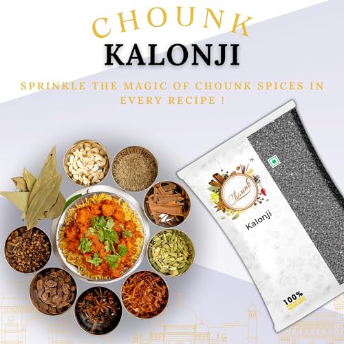 Image of Chounk Black Cumin Seeds - 100g, (Pack of 3) | Kalonji Seeds for Hair Growth | Kalonji seeds | Culinary Spice | Health Benefits | Source of Antioxidants | Kala Jeera