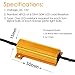 CHUSYYRAY 2PCS 50W 6ohm Car Load Resistors, LED Resistor Fix LED Turn Signal Light & LED License Plate Lights & DRL Fast Hyper Flash Turn Signal Blink Error Code, with 4PCS Quick Wire Clip
