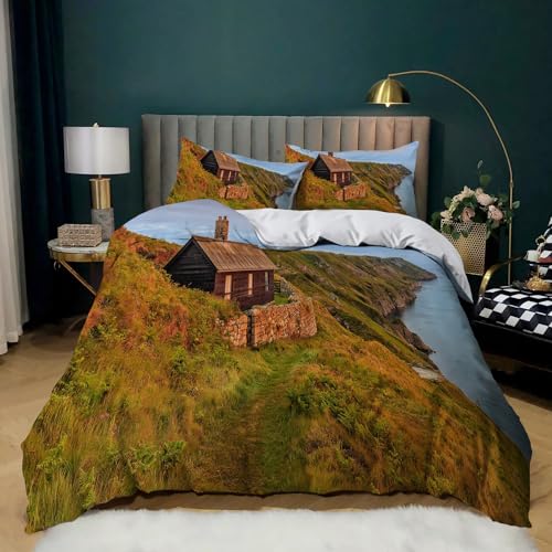 Colchas Cama 135 Casa De Madera Marrón Funda Nordica Cama 135 Microfibra Funda Nordica Fundas Nordicas Transpirable Edredones Cama 135 Fundas Nordicas 135 Suave 2 X Fundas De Almohada