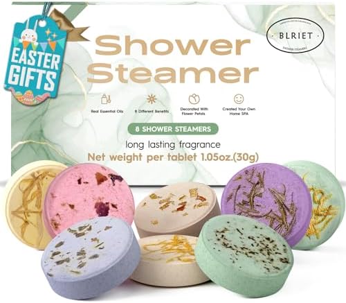 Shower Steamers Aromatherapy Spa Gifts for Women 8 Pack, Shower Bombs Birthday Gift for Mom with Lavender Natural Essential Oils, Self Care Gifts for Women & Lover