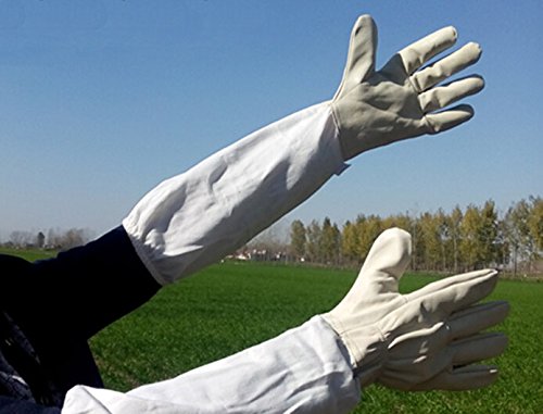 Wowlife 1 Pair Premium Beekeeping Protective Gloves Bee Keeping Gloves with Vented Long Sleeves (Style A) - Thumbnail 5
