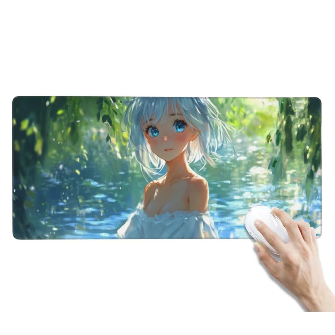 Tapis de Souris Dessin animé Tapis de Souris XXL, Extra Grand Tapis Souris Gamer XXL Tapis de Souris Gaming Mouse Pad avec Base Atidérapante pour Maison/Bureau/Gamer (1000 x 500 x 3 mm, Princesse)