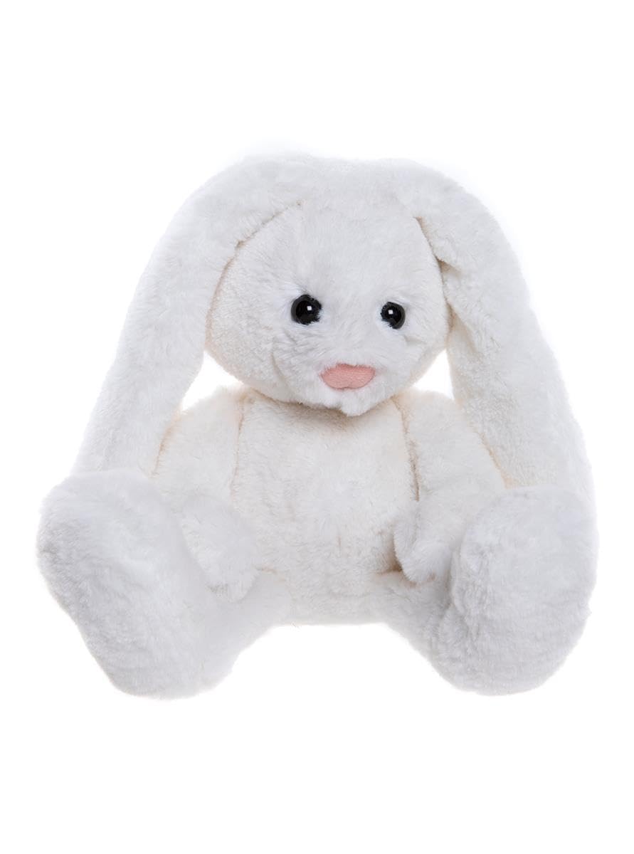 Charlie Bears Bear & Me Bramble Bunny Teddy Bear Blossom White Soft Plush Animal Cute Rabbit Woodland Creature Toy - 12 Inches Tall