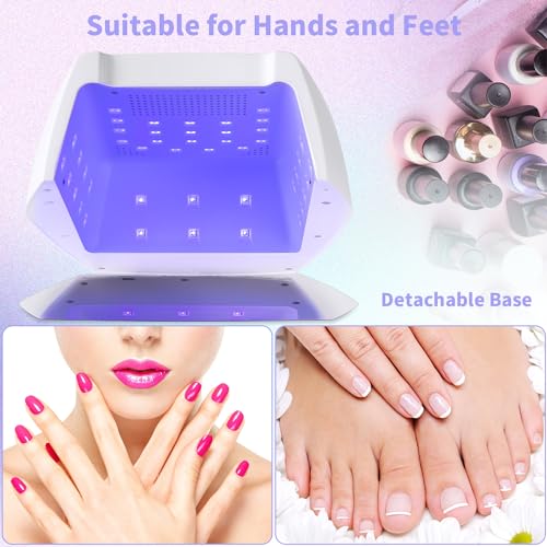 UV-Light-for-Nails96W-Rechargeable-Nail-Lamp-for-Gel-NailsLED-Nail-Lamp-with-4-Timer-Modes
