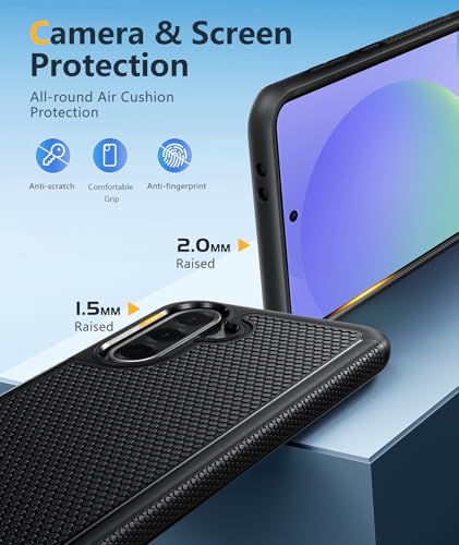 Image of FNTCASE for Galaxy A36-5G Phone Case: Samsung A36 5G Magnetic Cover [Fit for Magsafe] with Screen Protector, Anti-Slip Textured, TPU+PC Dual Layer Shockproof, Military Grade Drop Protection (Black)