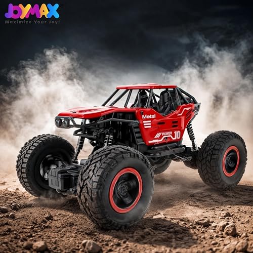 Image of JOYMAX Remote Control Car 2.4GHz Rechargeable All Terrain with LED Off-Road RC Car (Red)