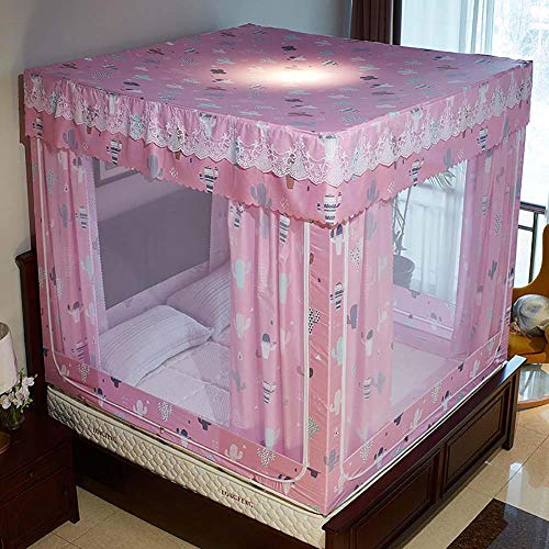 XZHU Mosquitera, Funda de Cama, Conveniente mosquitera Colgante Protectora Transpirable de Doble Capa, mosquitera Cama Tienda Dormitorio niños Adultos,A,1.2m