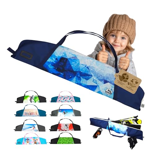 BAMBINIWELT Skitasche Kinder - Skisack für Ski, Stöcke...