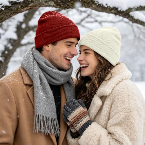 Image of ZOORON 1&2 Pack Beanie for Men Women Slouchy Beanie Hats Winter Knit Caps Soft Ski Hat Unisex