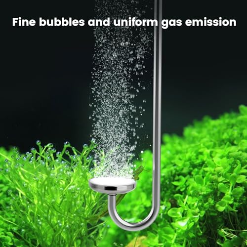 Image of Stainless Steel CO2 Difusser Atomizer Used for Aquarium Plants，Water Grass Tank,Fine and Uniform Bubbles, Durable and Not Easy to Rust (S(25cm))