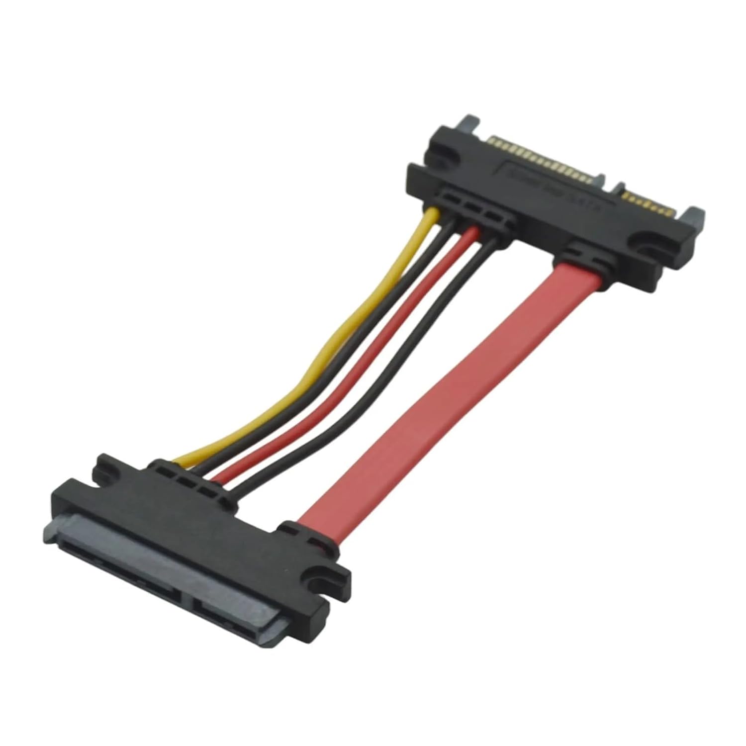 SATA 22Pin M-F Cable Male to Female 22 Pin Serial ATA SATA Data Power Combo Extension Cable Connector Conterver(30cm)