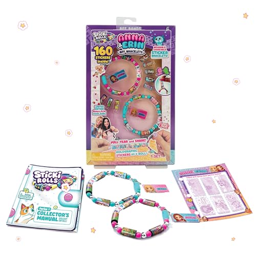 Sky Castle Sticki Rolls Anna & Erin BFF Pack, Tragbare Aufkleber Armbänder, Freundschaftsarmbänder, Sammelspielzeug