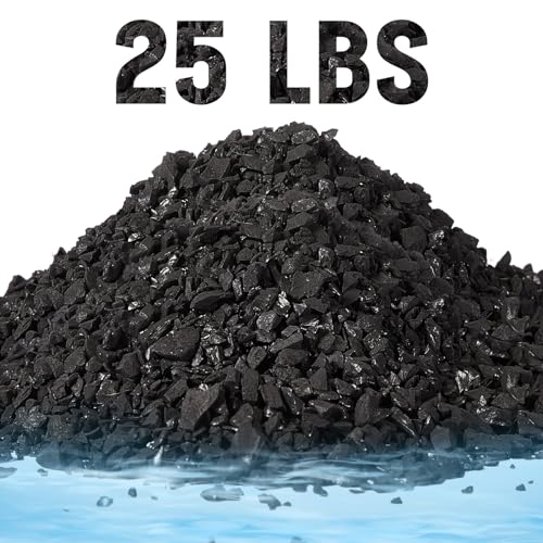 Timgle Bulk Water Air Filter Activated Charcoal Coconut Hull Granular Activated Carbon 10-18 Mesh Water Distiller Charcoal Filters Media for Filtration(25 Lbs)
