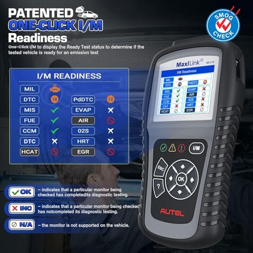 Autel MaxiLink ML519 OBD2 Scanner, New Ver. of AL519, Enhanced Mode 6 Car Code Reader, Check Engine Light Read/Erase Fault Code Car Diagnostic Tool, One-Click Smong Check, DTC Lookup, Up of AL319 - Image 5