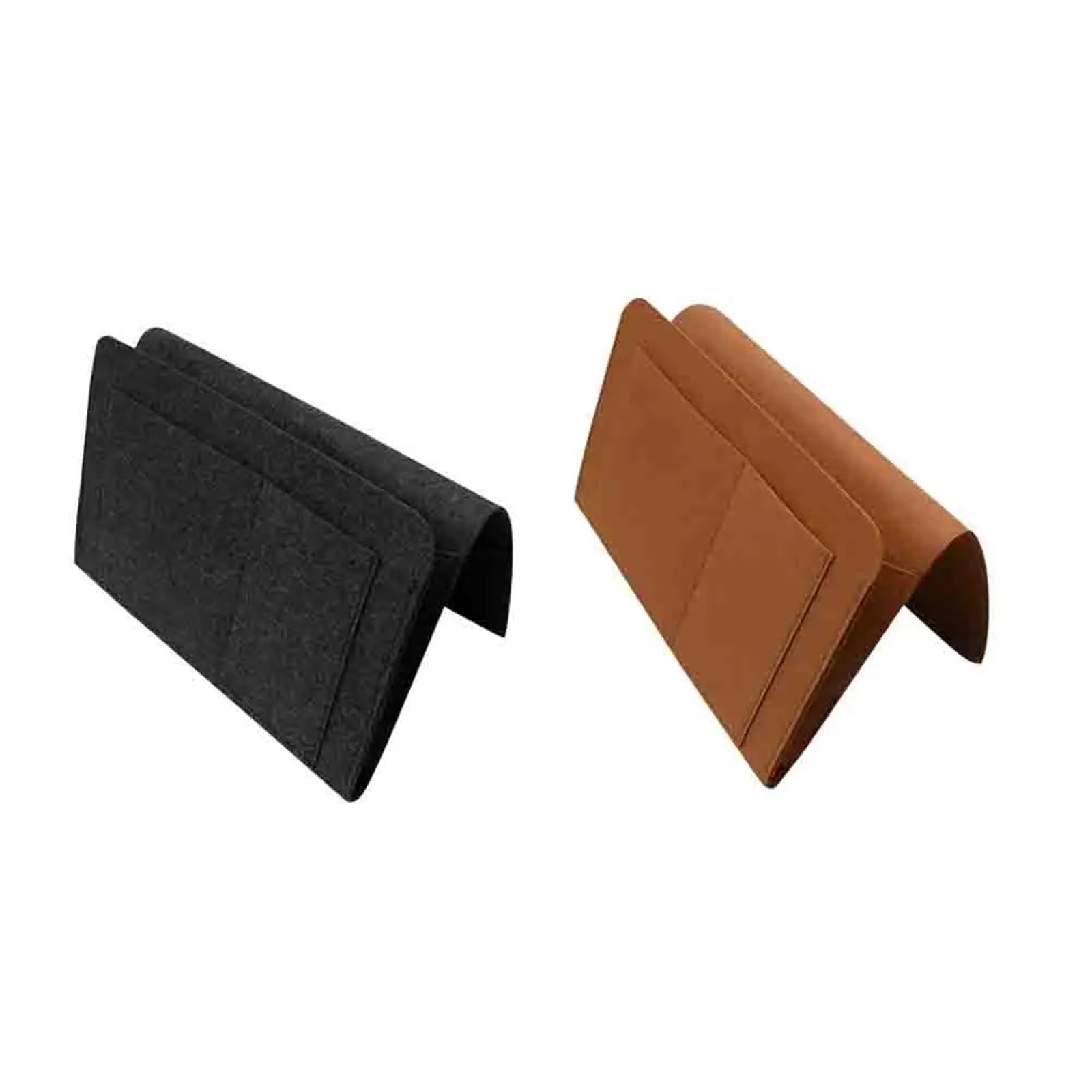 Bolsas Colgantes de Fieltro para cabecero de Cama, Ideales para el hogar, con múltiples Bolsillos sofá (Negro y café).
