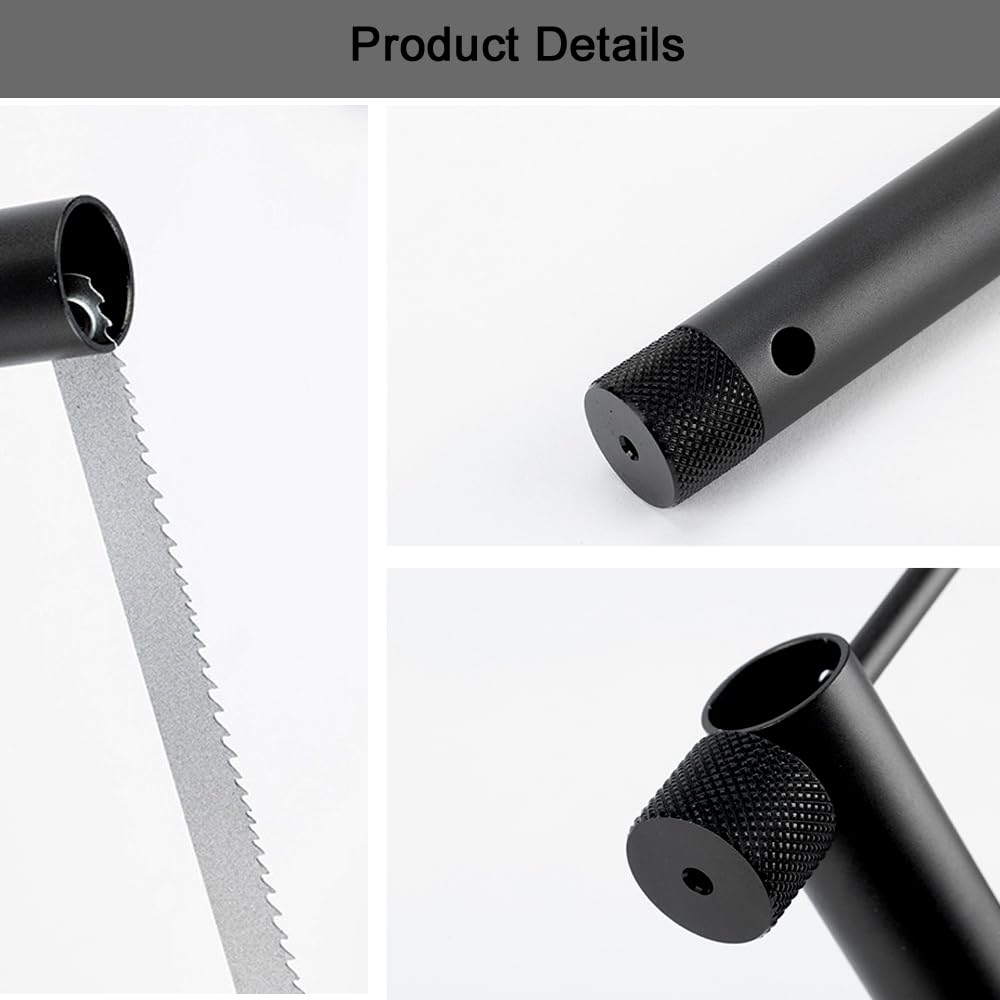 Scie De Camping En Alliage D'aluminium, Scie À Arc Pliante Avec 2 Cordes De Camping, Stabilité, Performances Durables, Scies À Main Amovibles Portables Pour Le Camping, La Randonnée, Le Jardinage Etc