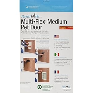 Good Pet Multi-Flex Pet Door, Medium, 6.38″ x 11.25″ Flap Dimension