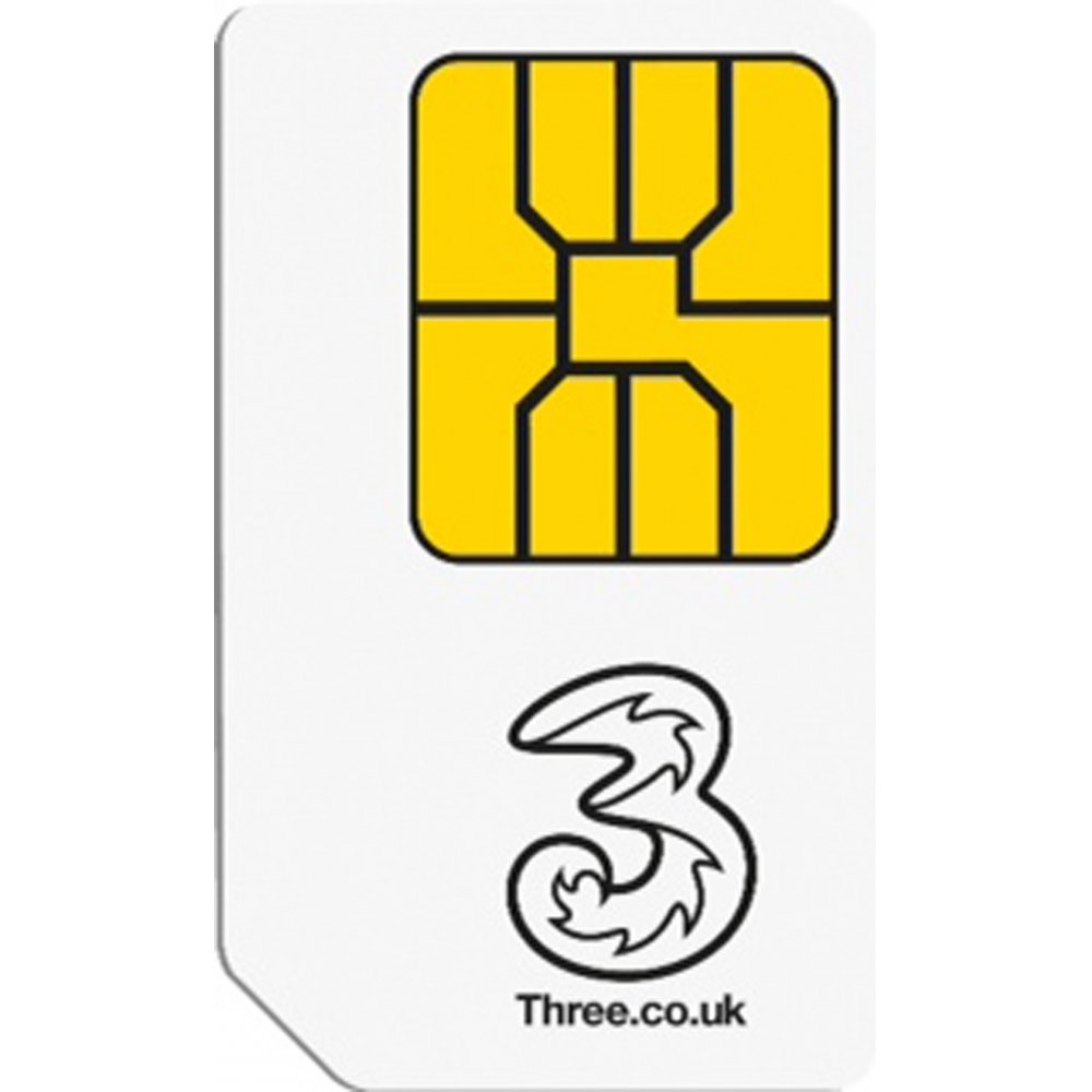 Three Mobile Broadband Ready to Go 1 GB Preloaded Data Micro SIM do tabletów 3G