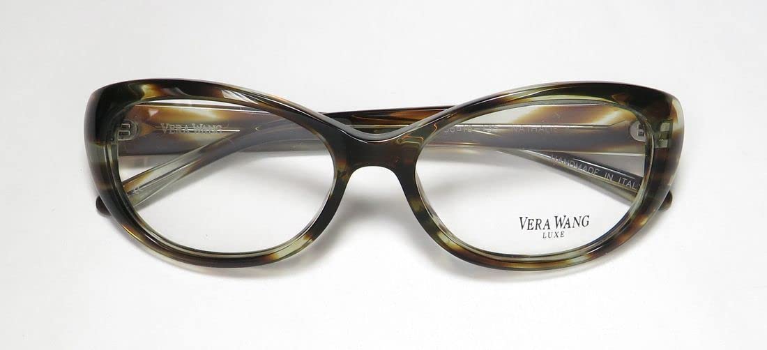 VERA WANG Eyeglasses NATHALIE Khaki Tortoise 56MM