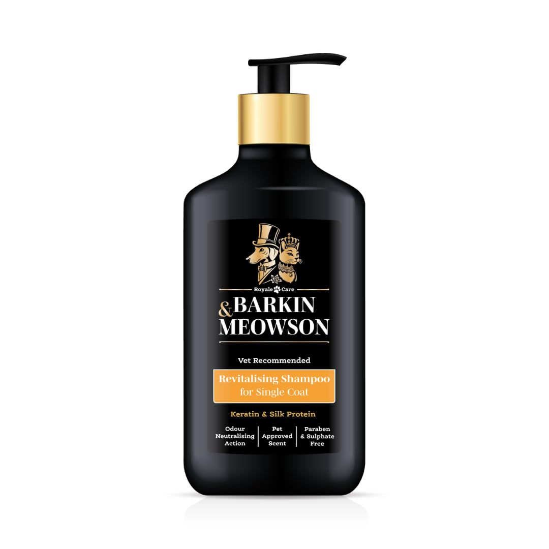 Barkin & Meowson Revitalising Dog Shampoo for Single Coat 350ml / 11.83 fl.oz - Gentle Exfoliation, Pet-Friendly Scent