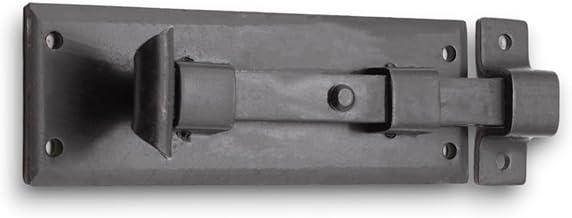Infinity Decor 6” 150mm Iron Straight Fish Tail Bolt Beeswax Finish Heavy Duty Antique Slide Door Latch Lock - Ideal for Doors, Windows and Cupboards