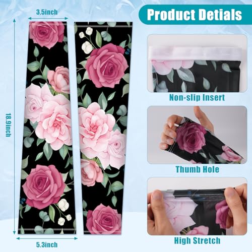 Image of Bebila Gardening Sleeves for Women Farm UV Sun Protection Anti-Scratch Cooling Sleeves with Thumb Hole Arms Cover Outdoors