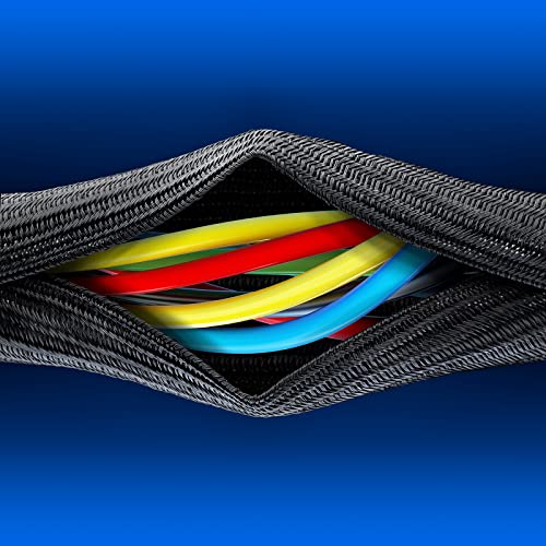 Maximm Cable Management Wire Loom 30ft 3/4 Inch Black Split Cord Protector miniatura 6