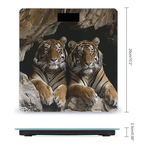 Báscula digital Tiger in Cave de vidrio templado miniatura 2