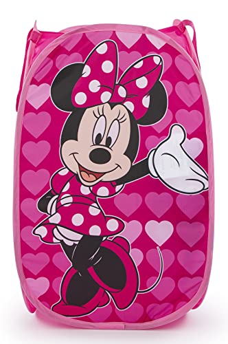 Jay Franco Disney Minnie Coeurs, Paniere de Rangement Retractable - 36x36x58H cm - 100% Polyester