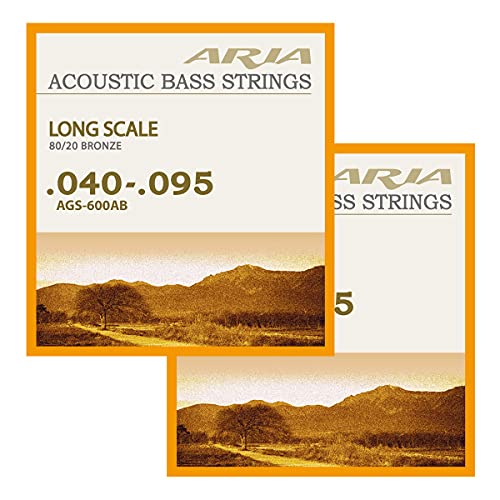 アリア アコースティックベース弦セット ARIA Acoustic Bass Long Scale Strings 40-95 AGS-600AB (2セット)