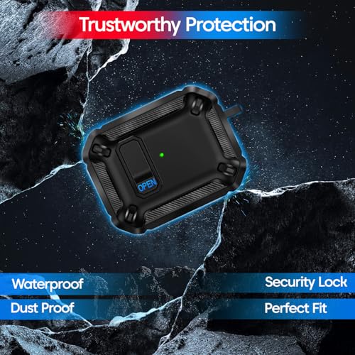 Image of Sounce Premium Military Grade Protective Earbuds Case Cover Compatible with AirPods Pro 3 Shockproof and Lightweight Design Earbuds Case Cover Compatible with MagSafe Support for Everyday Use (Black)