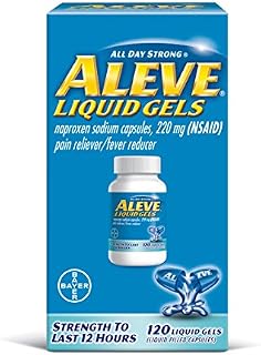 Aleve Liquid Capsules, Naproxen Sodium Capsules 220 mg (NSAID), Pain Reliever/Fever Reducer, Fast