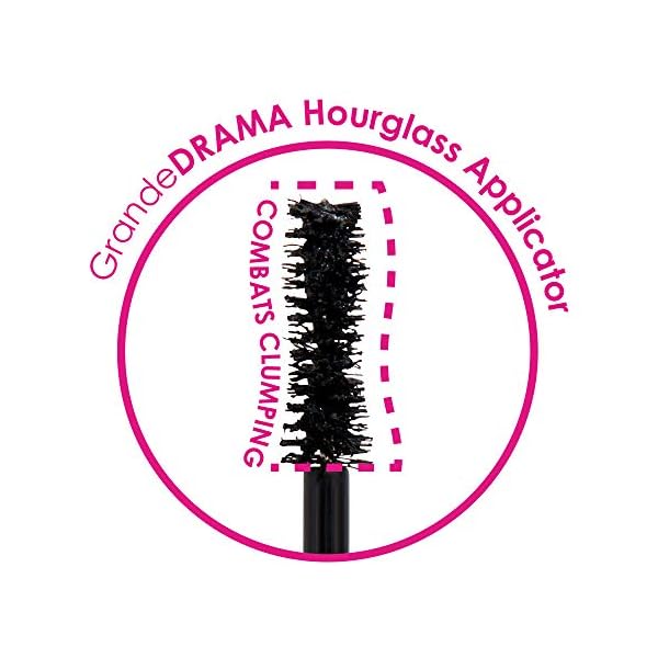 Grande Cosmetics GrandeDRAMA Intense Thickening Mascara with Castor Oil, Volumizing, Conditioning, Buildable Formula