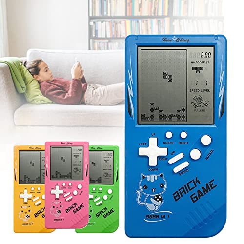 JSDS Handheld Game Console for Kids & Adults, Vintage Game Console, Nostalgic Brick Game, Large Screen Brick Game Hand Held Retro Classic Toy, Portable Game Console (Blue, 5.5Ã—2.7 in)