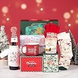 Weihnachtsgeschenk Set: Das Weihnachten geschenke enthält Duftkerze, klassische gestrickte Weihnachtssocken, Weihnachtshandschuhe, Weinflaschen-Weihnachtspullover, eine rote Tasse und eine Grußkarte mit Weihnachtsmuster. Das duftkerzen geschenkset wird in einer schönen Verpackung geliefert und kann als Weihnachtsgeschenk für Ihre Lieben, Freunde und Eltern verwendet werden. Es schafft eine romantische und warme Atmosphäre und verleiht der Weihnachtszeit Stimmung.