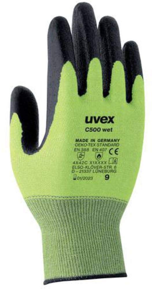 Uvex C500 wet 6049211 Gants de protection contre les coupures Taille: 11 EN 388, EN 407 1 paire(s)